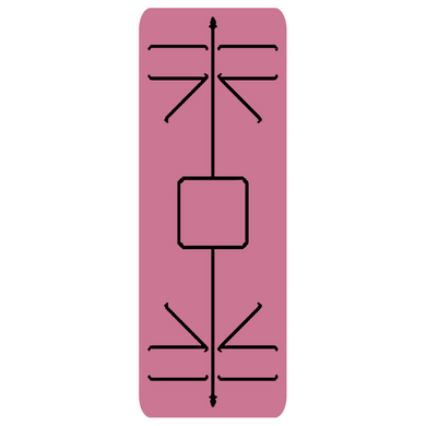 PINK - Yogatation original v2 yoga mat w/ Alignment