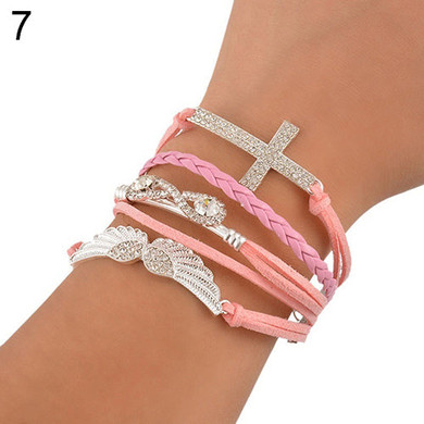 BLUELANS Wing Cross Bracelets