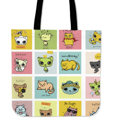 Comic Cat Tote Bag