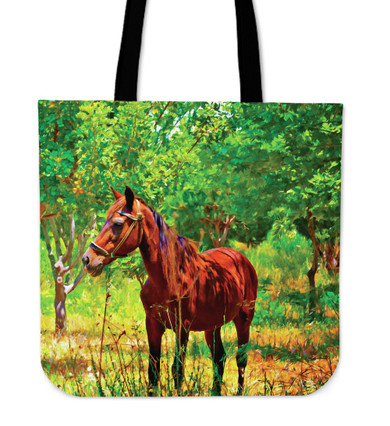 Meadow Horse Cloth Tote Bag