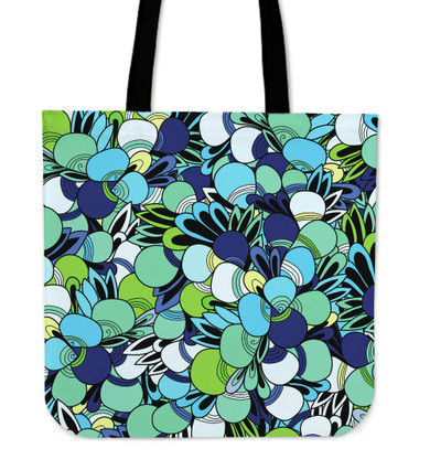 Funky Patterns in Blues - Cloth Tote Bag