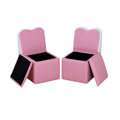Kids Leather Sofa Armchair Multi-functional Table Chair Storage Set