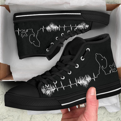 Snoopy Heart Rate High Top Shoes