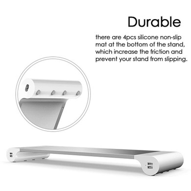 Aluminum Alloy Base Holder Stand with USB Port