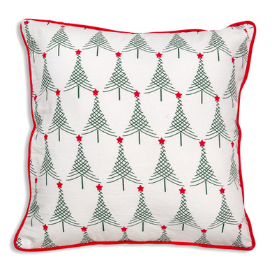 Christmas Trees Cotton Throw Pillow