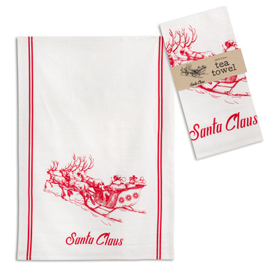 Santa Claus Tea Towel - Box of 4