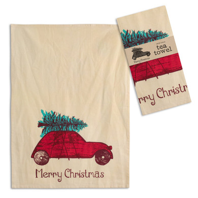Toy Car Tea Towel - Box of 4