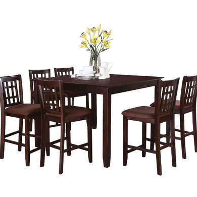 Sophisticated Counter Height Table, Walnut Brown