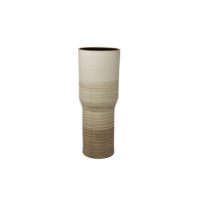 Decorative Ceramic Vase, Ivory And Beige