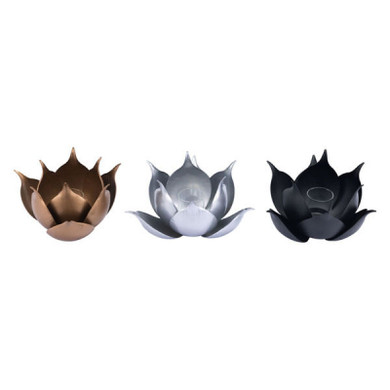 Lotus Candle Holder Silver