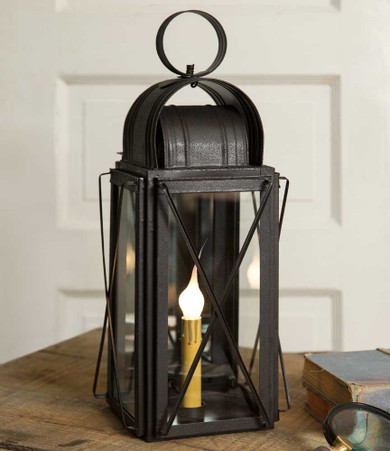 Large Milk House Lantern - Rustic Brown