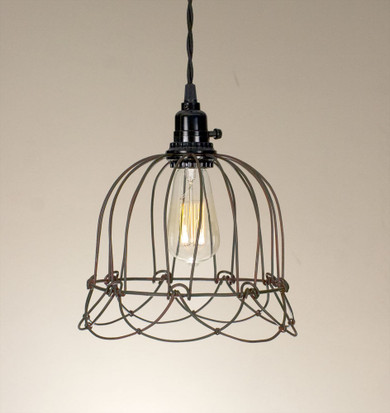 Small Wire Bell Pendant Lamp