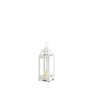 MINI COUNTRY WHITE OPEN TOP LANTERN
