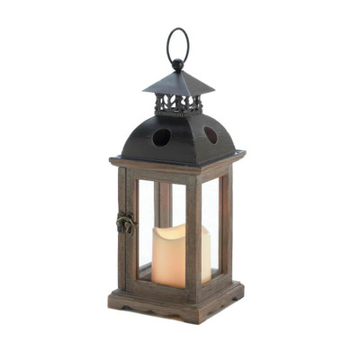 SMALL MONTICELLO LANTERN WITH LED CANDLE SMALL MONTICELLO LANTERN WITH LED CANDLE