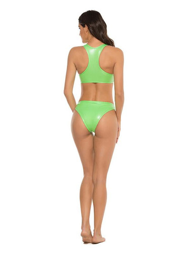 Solid Color Light Skin Vest Split Bikini Swimsuit Solid Color Light Skin Vest Split Bikini Swimsuit