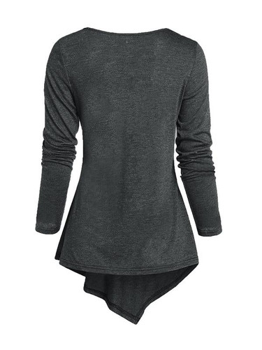 Solid Cropped Round-Neck Blouses&Shirts Tops