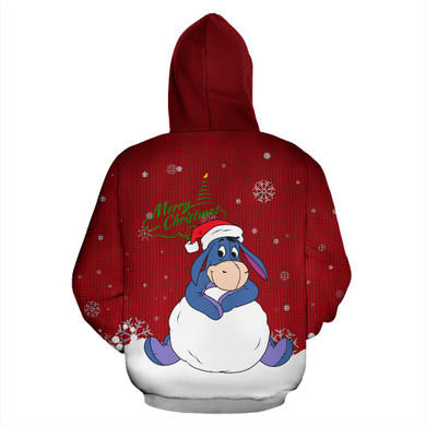 Eeyore Christmas Zip-Up Hoodie
