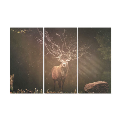 Deer Hirsch Forest Sunlight Canvas Wall Art 3 Pieces Framed Wall Pictures Deer Hirsch Forest Sunlight Canvas Wall Art 3 Pieces Framed Wall Pictures