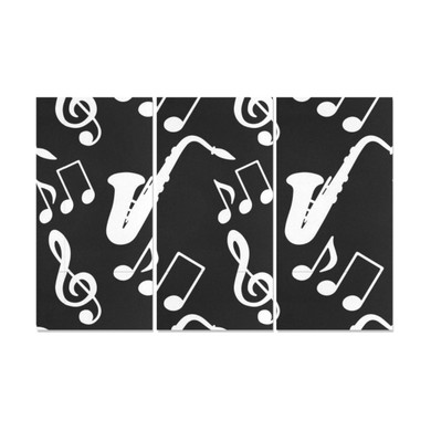 Saxophone Canvas Wall Art 3 Pieces Framed Wall Pictures