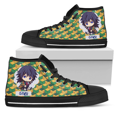 Cute Giyu Demon Slayer Anime Shoes High Top Sneakers