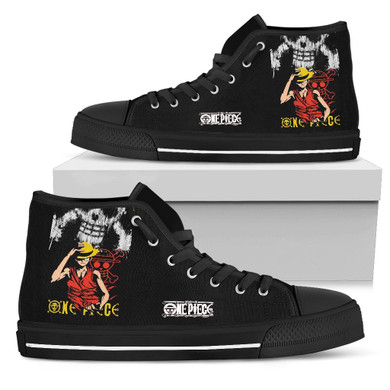 Luffy One Piece Sneakers High Top Shoes