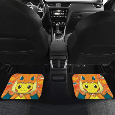 Pikachu Cosplay Car Floor Mats Front And Back