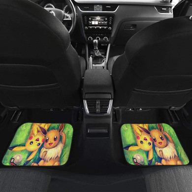 Pikachu And Eevee Car Floor Mats Front And Back
