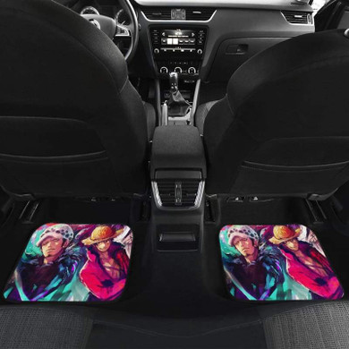 Luffy Law One Piece Car Floor Mats Front And Back