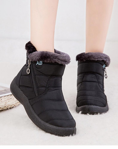 Women Zipper Snow Ankle Boots
