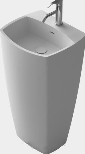 Bathroom Oval Freestanding Pedestal  Vessel Wash sink Solid surface stone wash basin RS38391