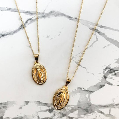 Virgin Mary Pendant Necklace