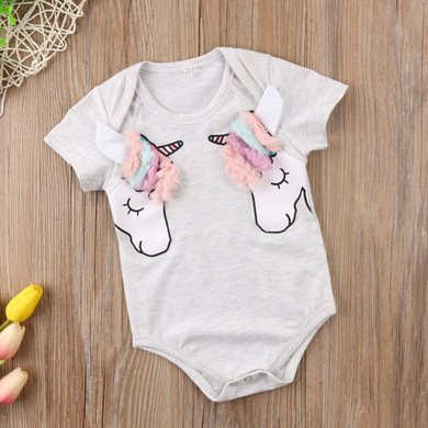 Baby Girl Romper 3D Unicorn