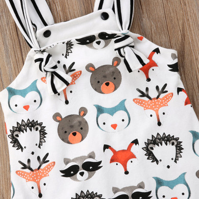 Kids Baby Boy Girl Cute Zoo Overall