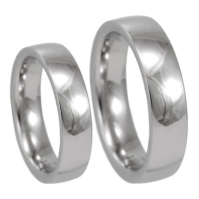Men's 14K White Gold Comfort Fit Band, Classic Plain Wedding Band