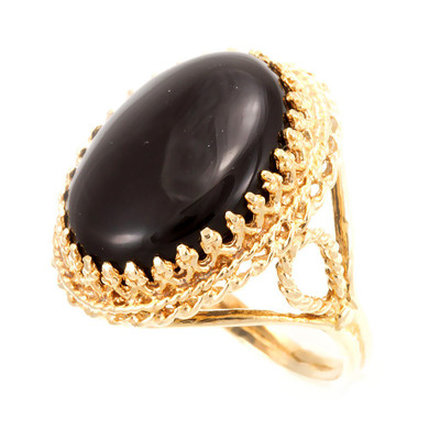 Black Onyx 14K Yellow Gold Ring Black Onyx 14K Yellow Gold Ring