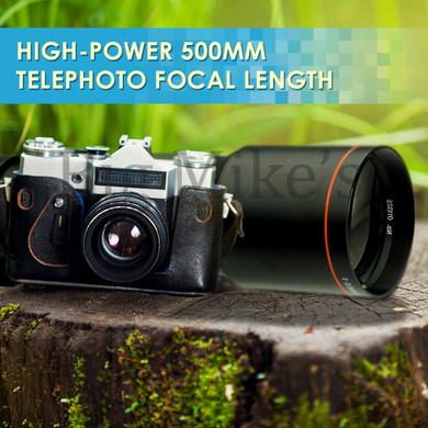 High-Power 500mm f/8 Manual Telephoto Lens for Canon SLR Cameras