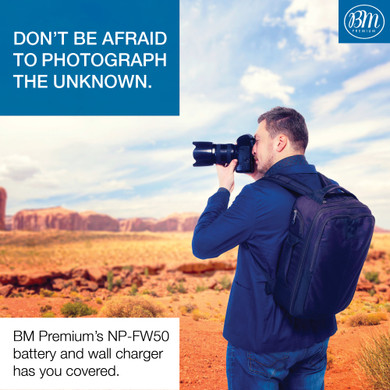 BM NP-FW50 Battery and Charger for Sony DSC-RX10, RX10 II RX10 III RX10 IV Alpha 7, a7, a7R, A7s, A7s II, a3000 a5000 a6000 a6300 A6400 a6500 Cameras