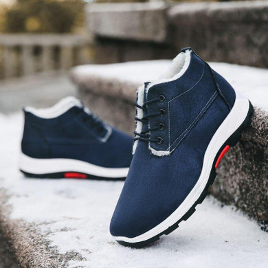 Coslony men boots winter shoes for men warm Comfortable Boots Ankle boots plush Cotton Shoes sneakers men velvet Ankle boots