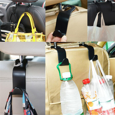 2PCS 20KG Car Seat Back Hook Auto Headrest Organizer Storage Hanger Hook for Groceries Bag Handbag Car Accessories Interior