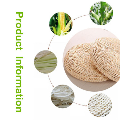 30/40/45/50/60cm Round Natural Weave Straw Handmade Pillow Floor Yoga Seat Mat Thickening Chair Tatami Meditation Window Cushion