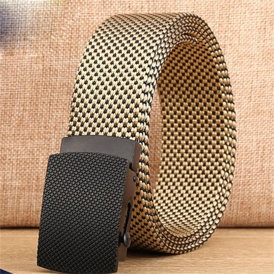 Good quality canvas luxury Knitted nylon belt Automatic Buckles Belts Army Tactical design for men Casualstyle male strap 6