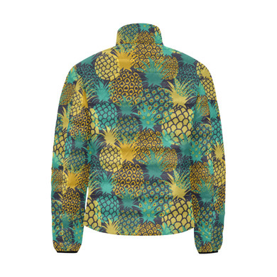 Pineapple Stand Collar Padded Jacket Unisex