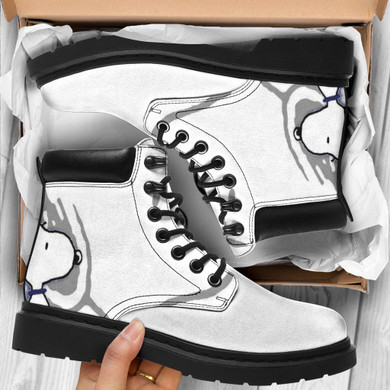 Snoopy White All Season Boots