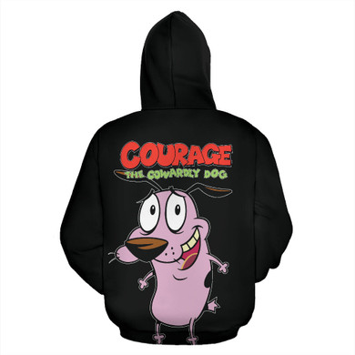 Courage The Cowardly Dog All Over Zip-Up Hoodie
