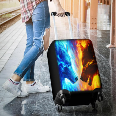 Ice And Fire Wolfs Luggage Cover Protectors