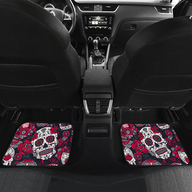 Skull Front And Back Car Mats