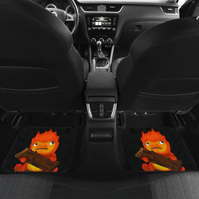 Calcifer Ghibli Front And Back Car Mats