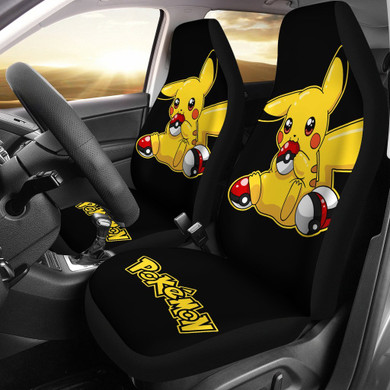 Pretty Pikachu Pokemon Anime Fan Gift Car Seat Covers