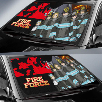 Fire Force Anime Auto Car Sun Shade Windshield