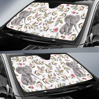 Baby Elephants Auto Car Sun Shade Windshield